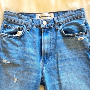 Reformation Jeans: Julia High Cigarette Slit Hem